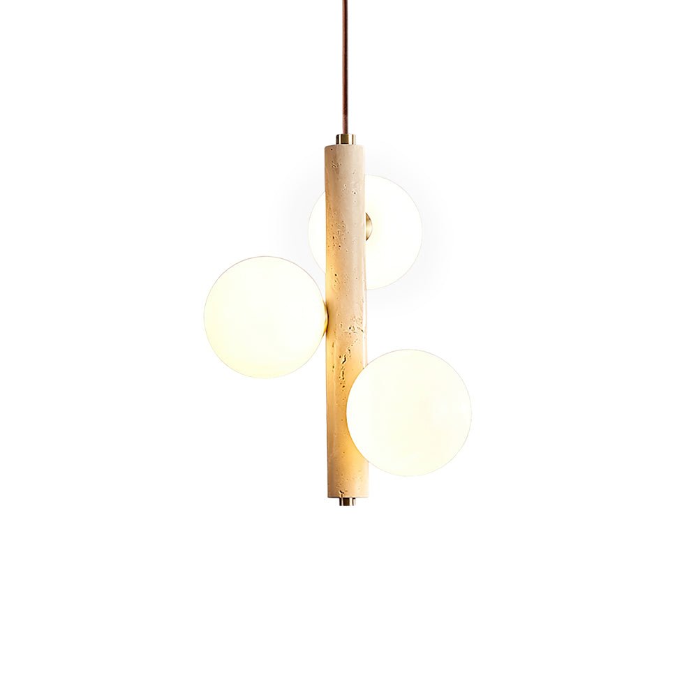 Aursorel Multi-Globe Travertine Pendant Light - Letslighting