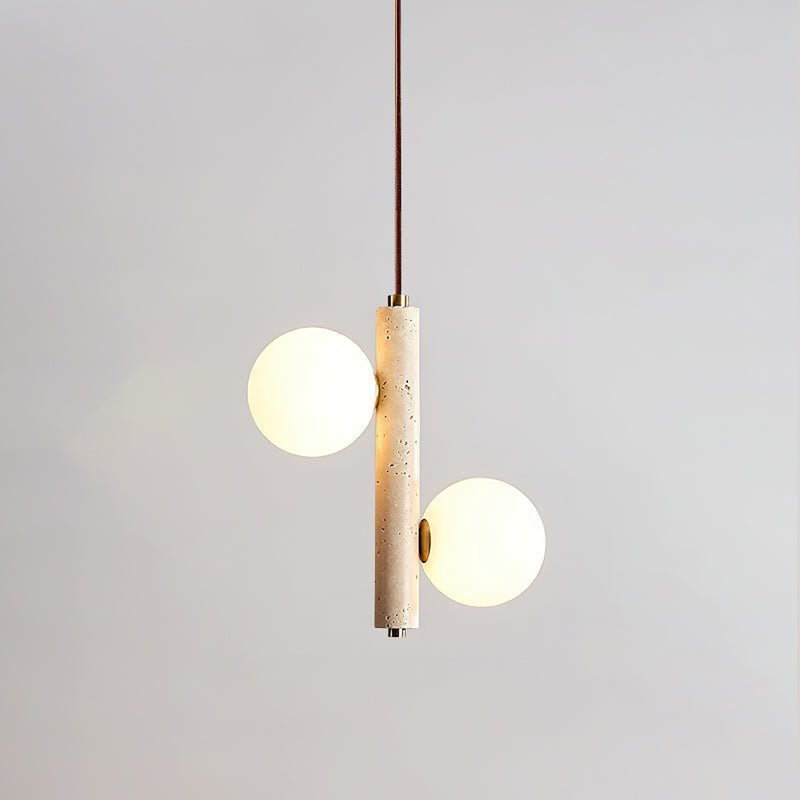 Aursorel Multi-Globe Travertine Pendant Light - Letslighting