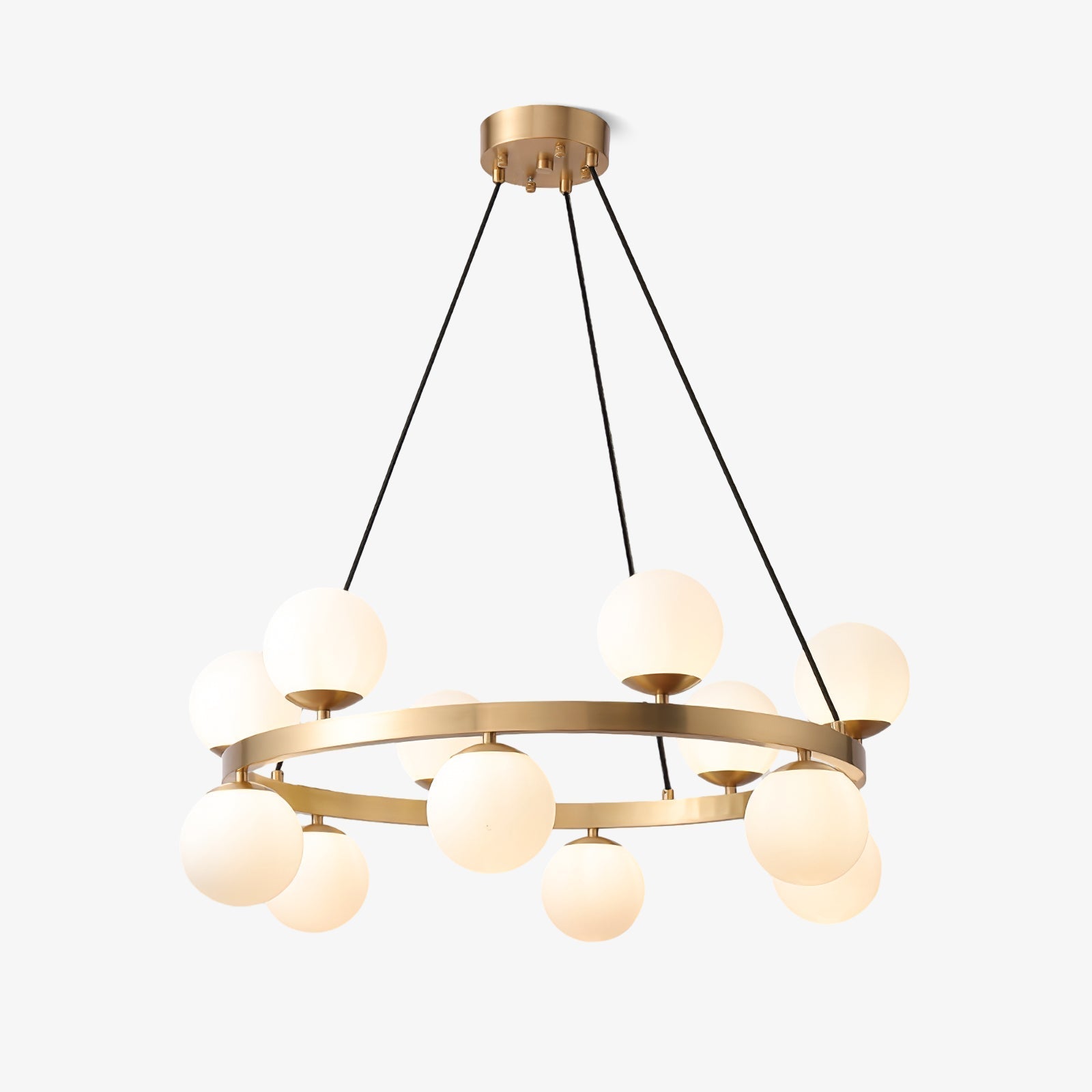 Bubbles Brass Ring Chandelier - Blowlighting