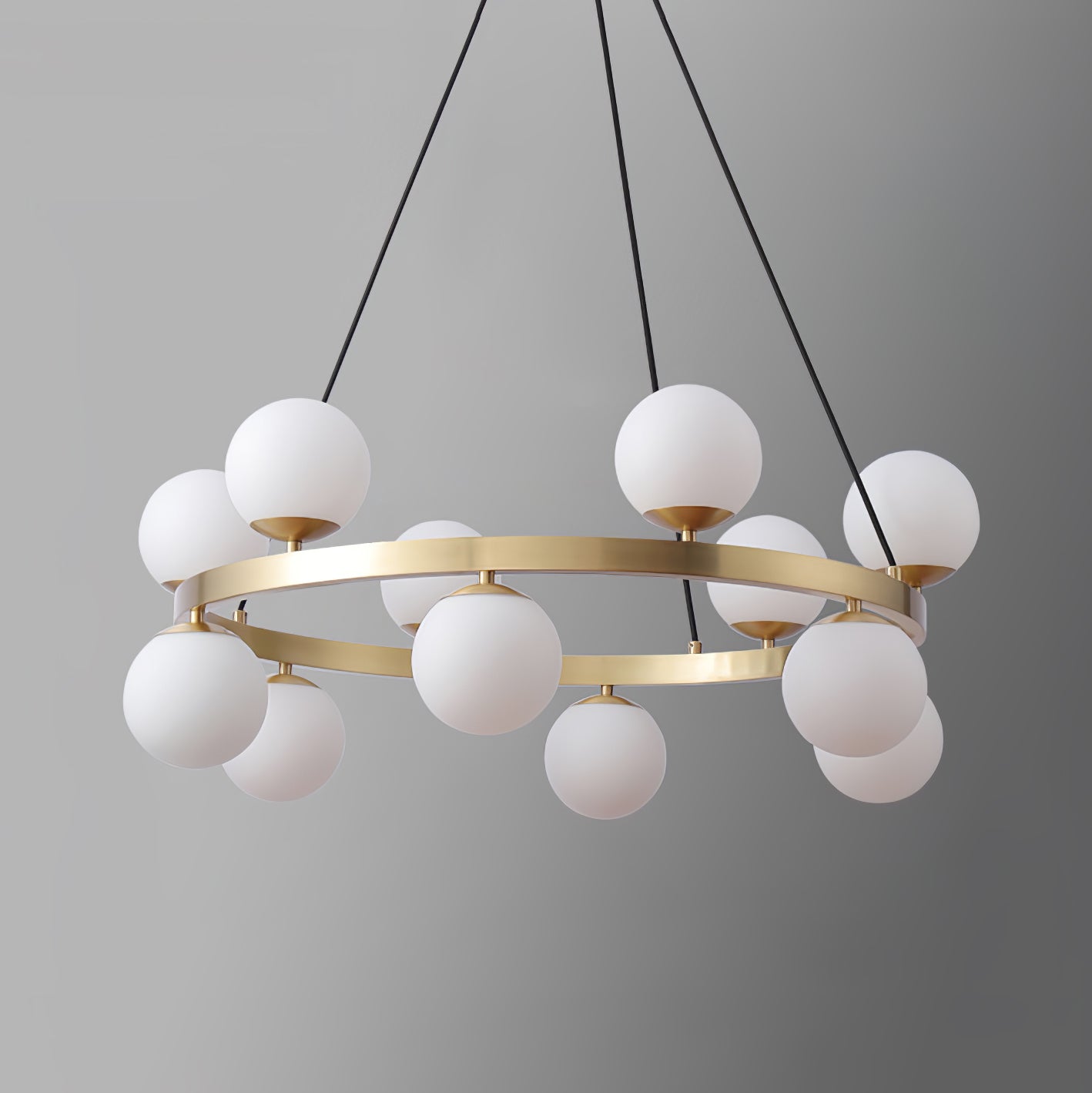 Bubbles Brass Ring Chandelier - Blowlighting