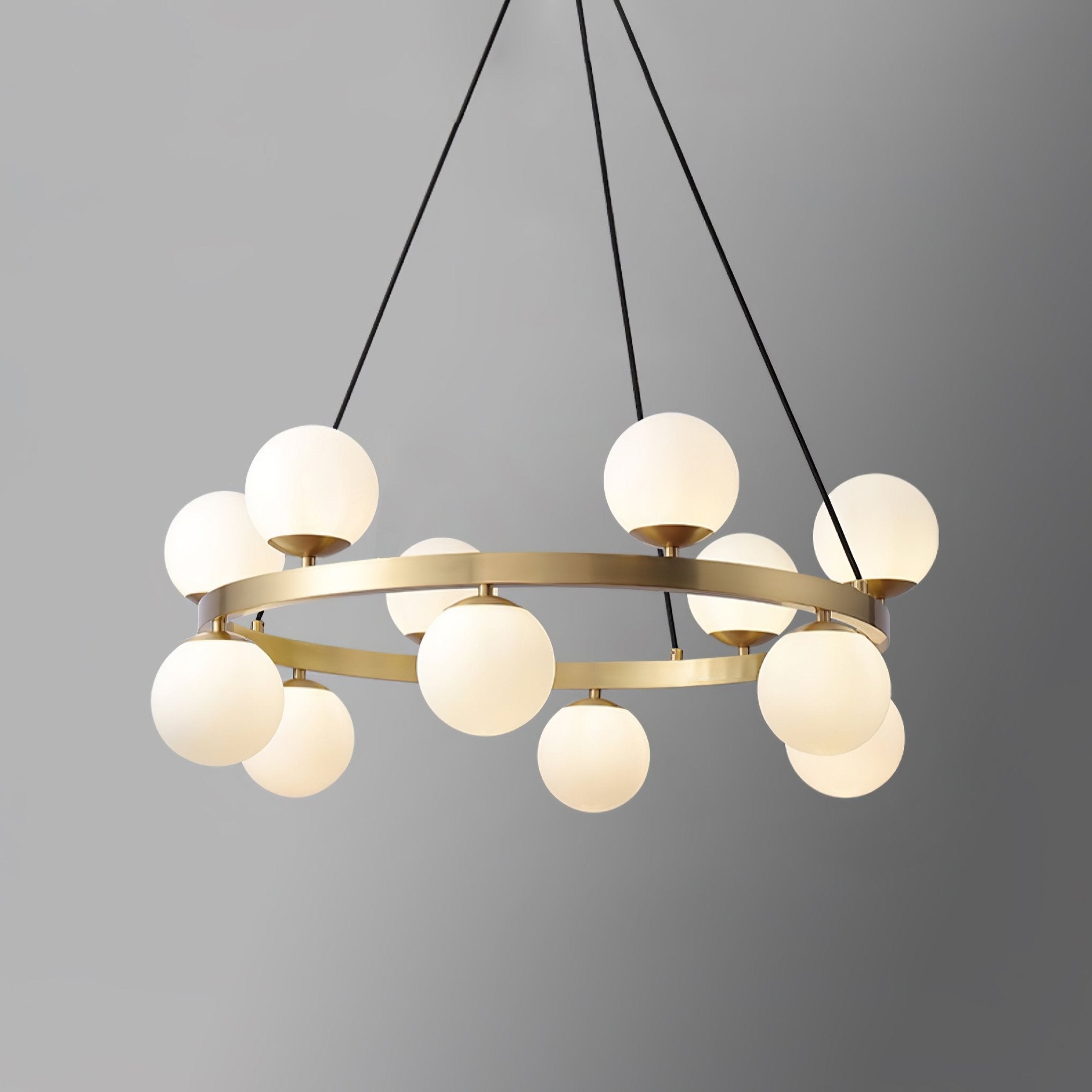 Bubbles Brass Ring Chandelier - Blowlighting