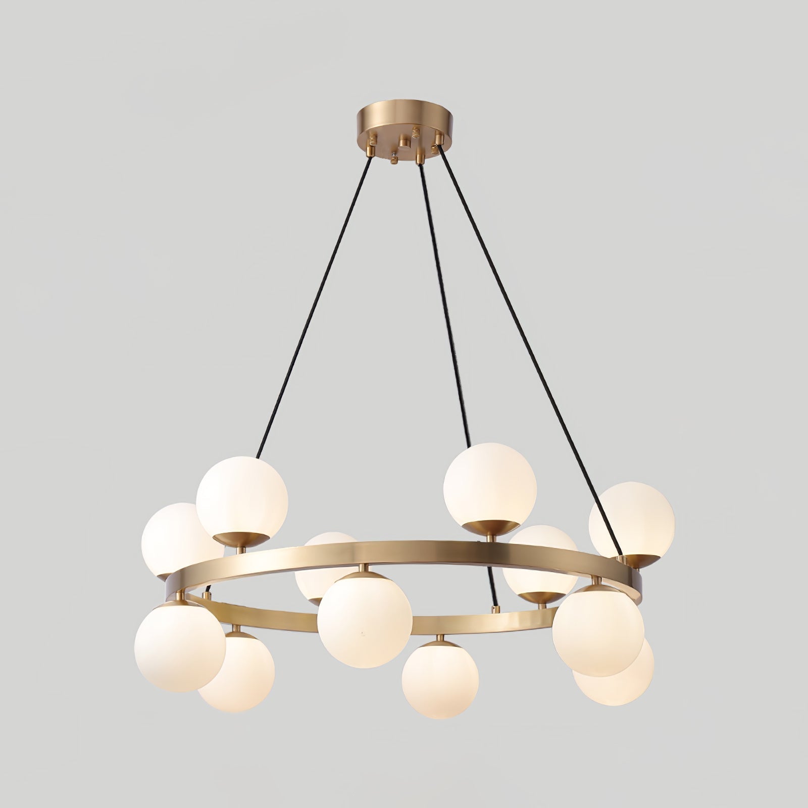 Bubbles Brass Ring Chandelier - Blowlighting