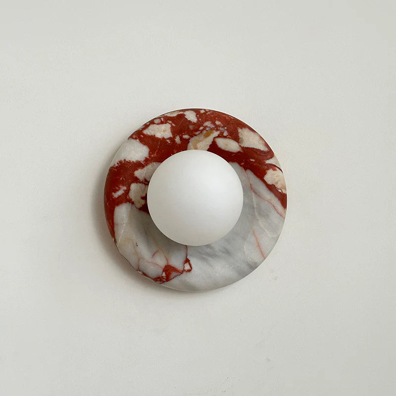 Aria Modern Round Marble Wall Light Shades Bedroom Living Room