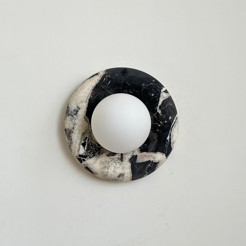 Uvinos Modern Minimalist Black Marble Sconce Wall Lamp - Lamp Copper