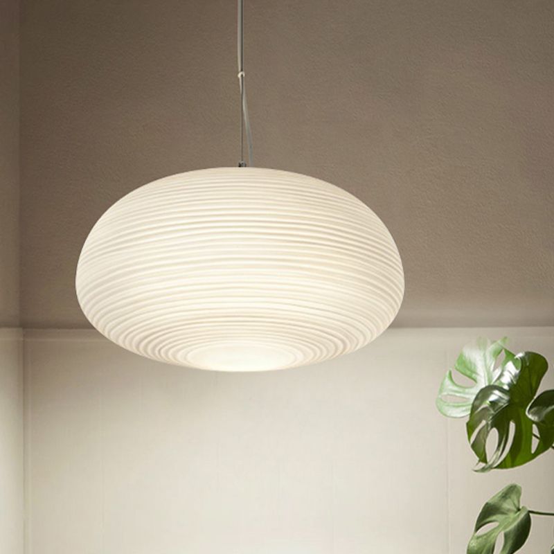 Ritta Design LED Suspension Blanc Verre Métal Chambre à coucher