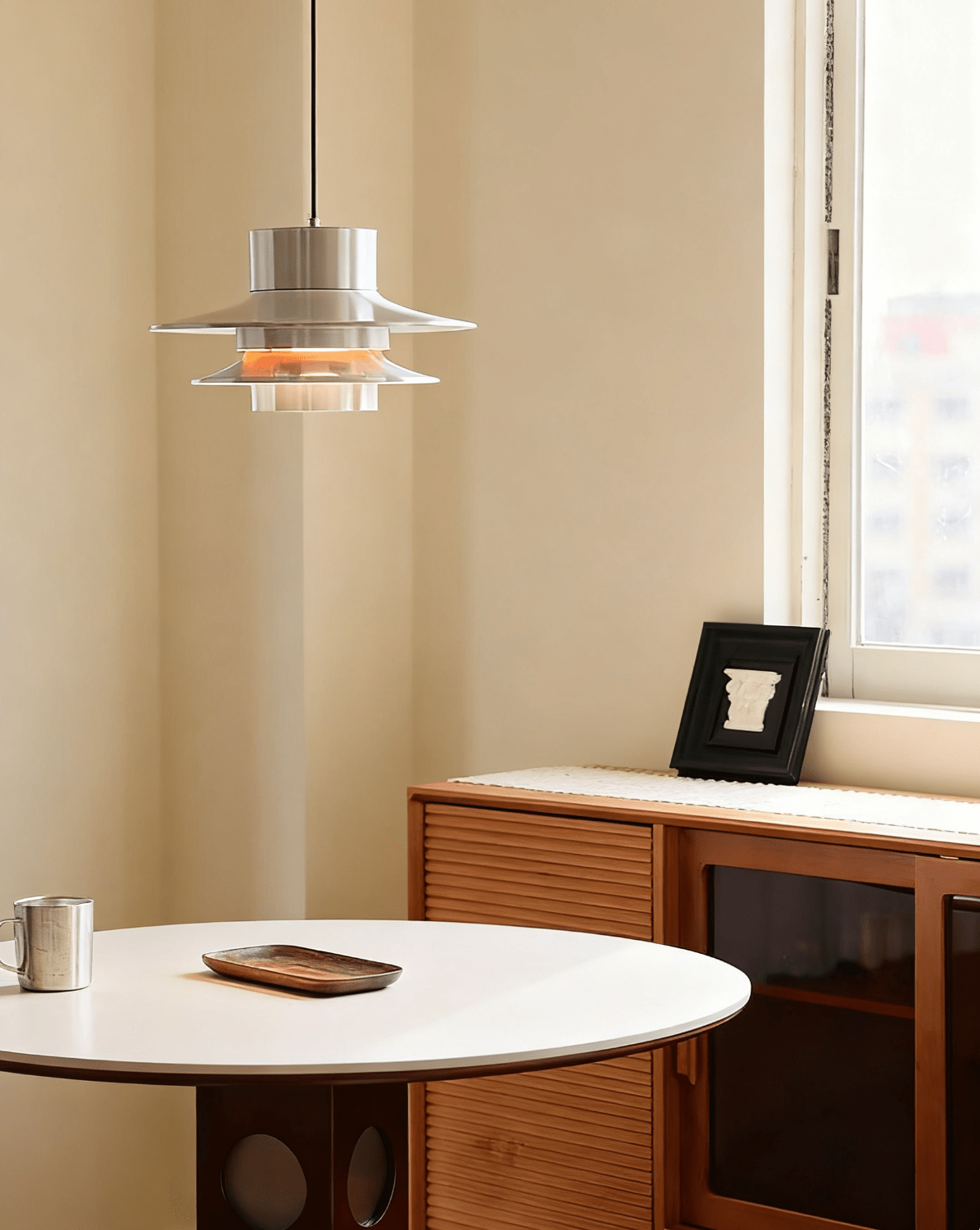 Caelith Suspension Moderne en Chrome