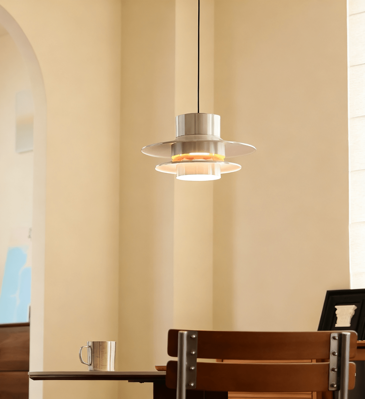 Caelith Suspension Moderne en Chrome