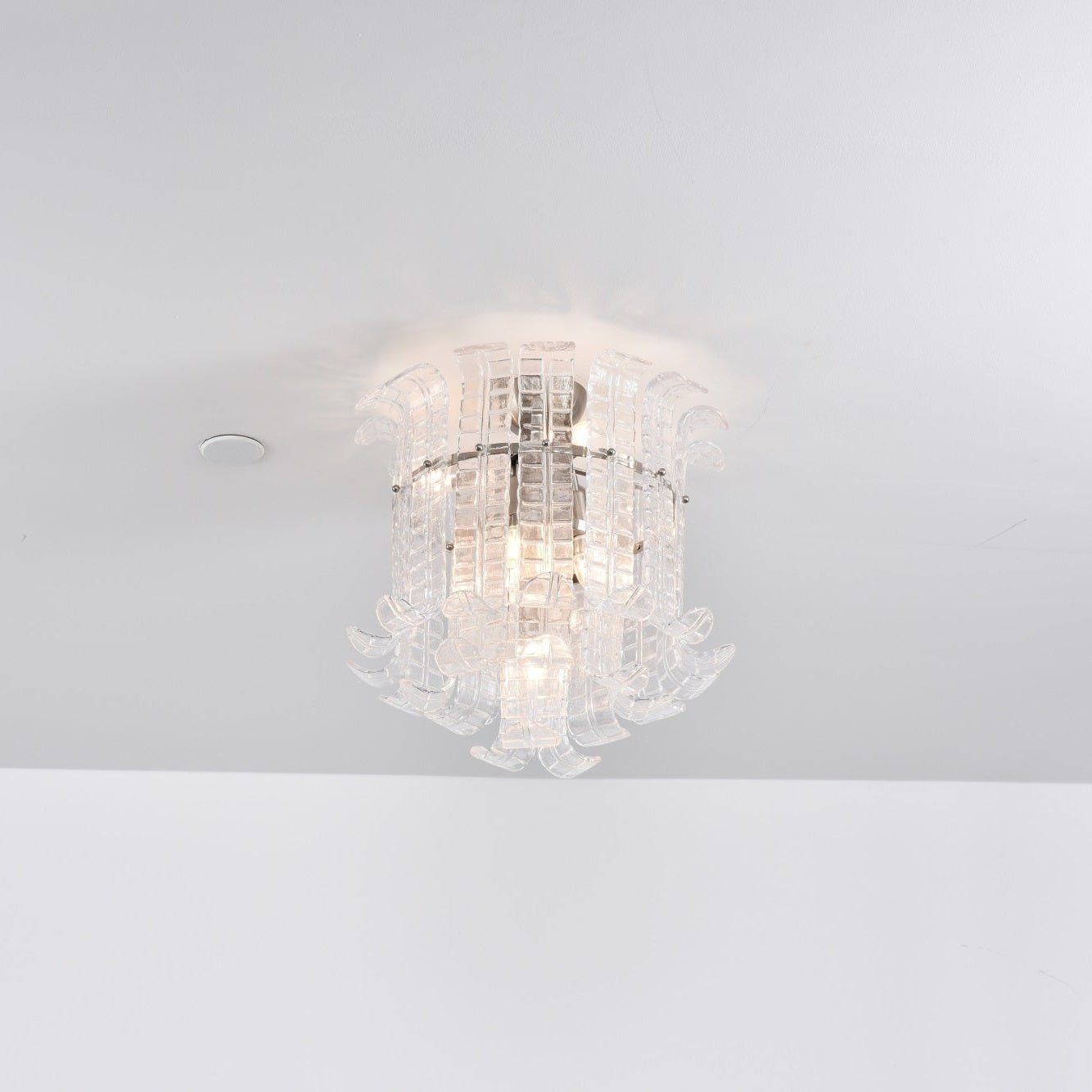 Aurora Ceiling Lamp Clear Murano Glass Flush Mount - Letslighting