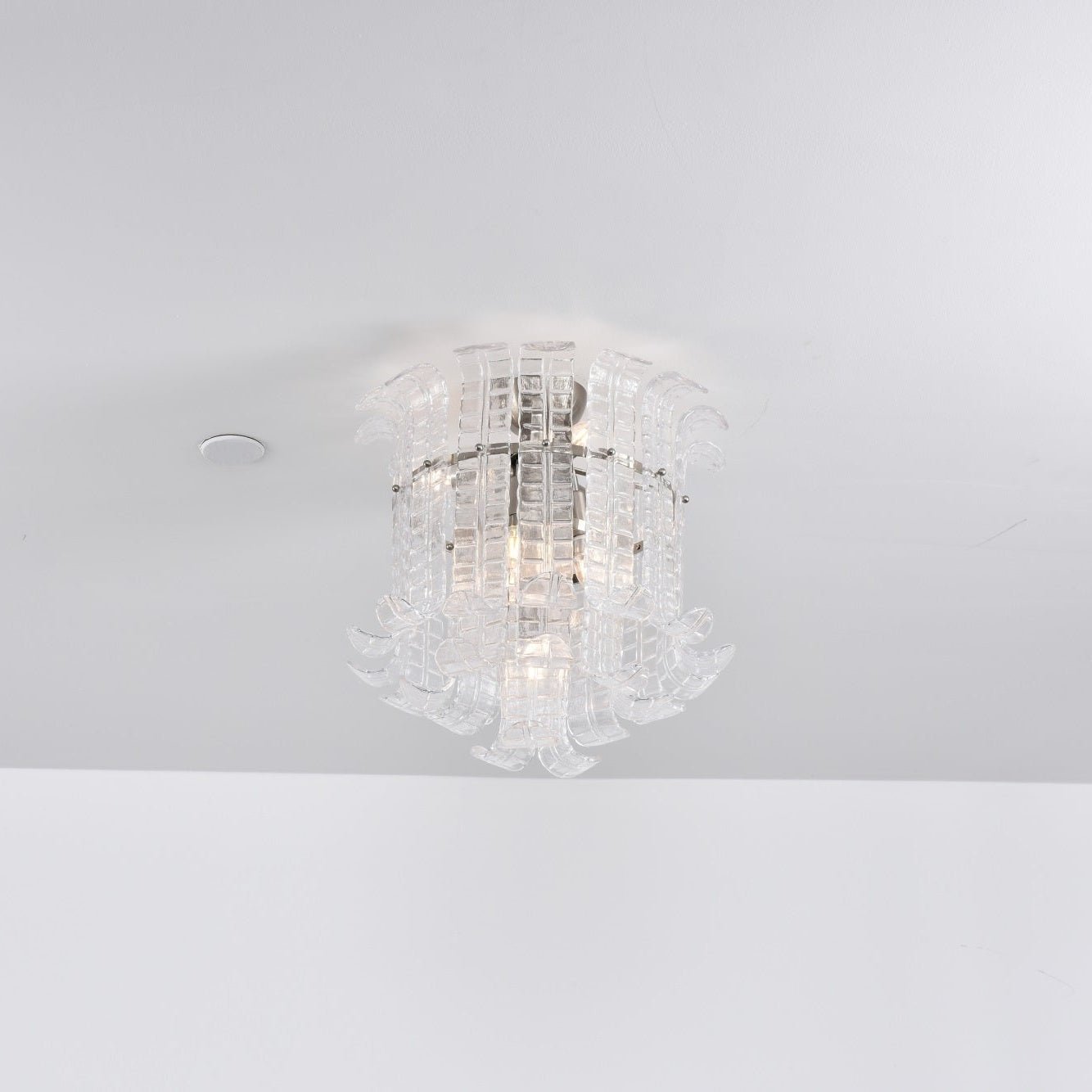 Aurora Ceiling Lamp Clear Murano Glass Flush Mount - Letslighting