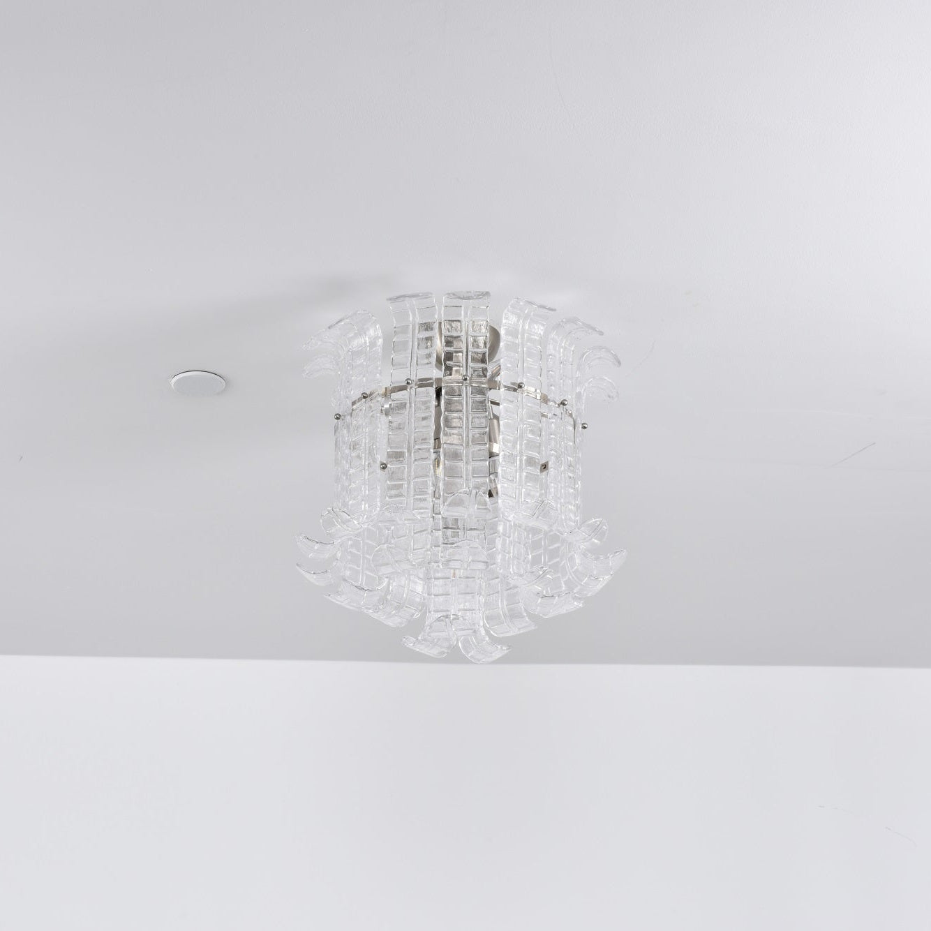 Aurora Ceiling Lamp Clear Murano Glass Flush Mount - Letslighting