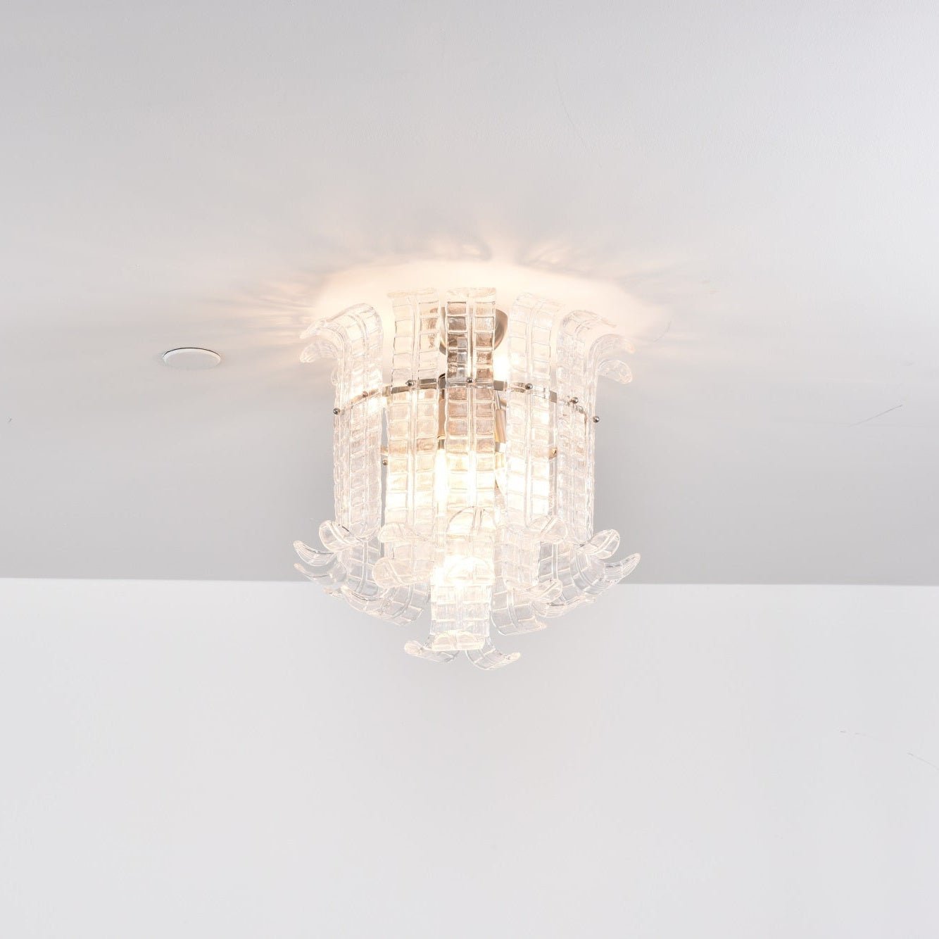 Aurora Ceiling Lamp Clear Murano Glass Flush Mount - Letslighting