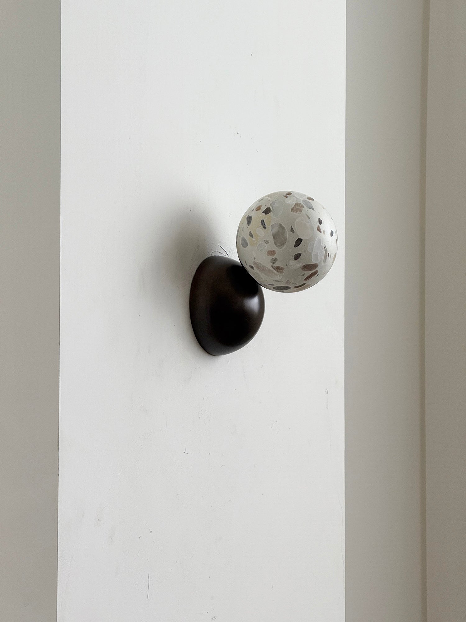 Arca Modern Minimalist Eclipse Mrable Metal Wall Lamp - Lamp Copper