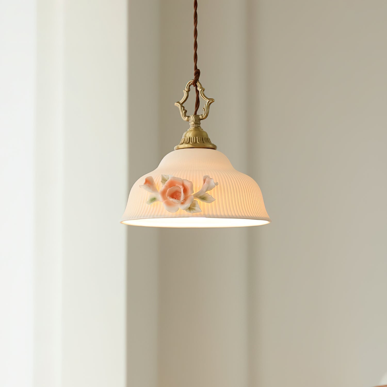 Camellia Pendant Lamp Romantic Porcelain Blossom - Letslighting