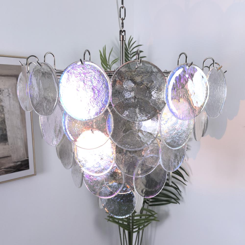 Camisa Chandelier Murano Glass Disc Layers - Letslighting