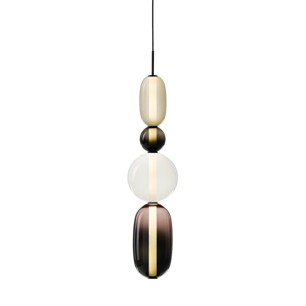 Zodore Premium Art Stained Glass Pendant Lamp - Lamp Copper
