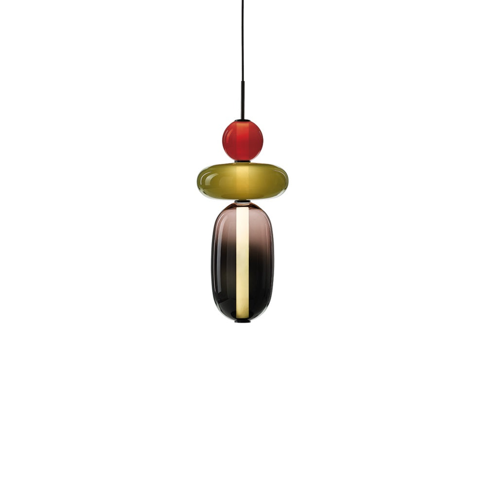 Zodore Premium Art Stained Glass Pendant Lamp - Lamp Copper