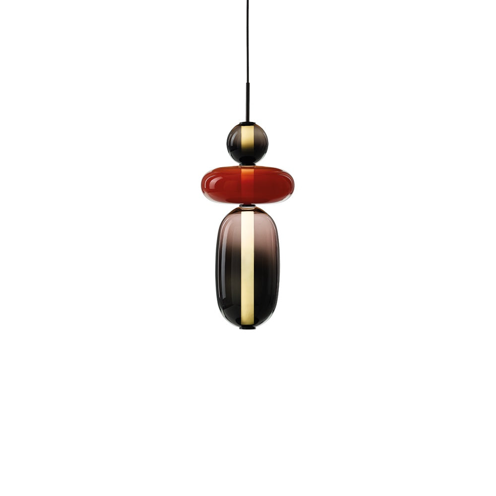 Zodore Premium Art Stained Glass Pendant Lamp - Lamp Copper