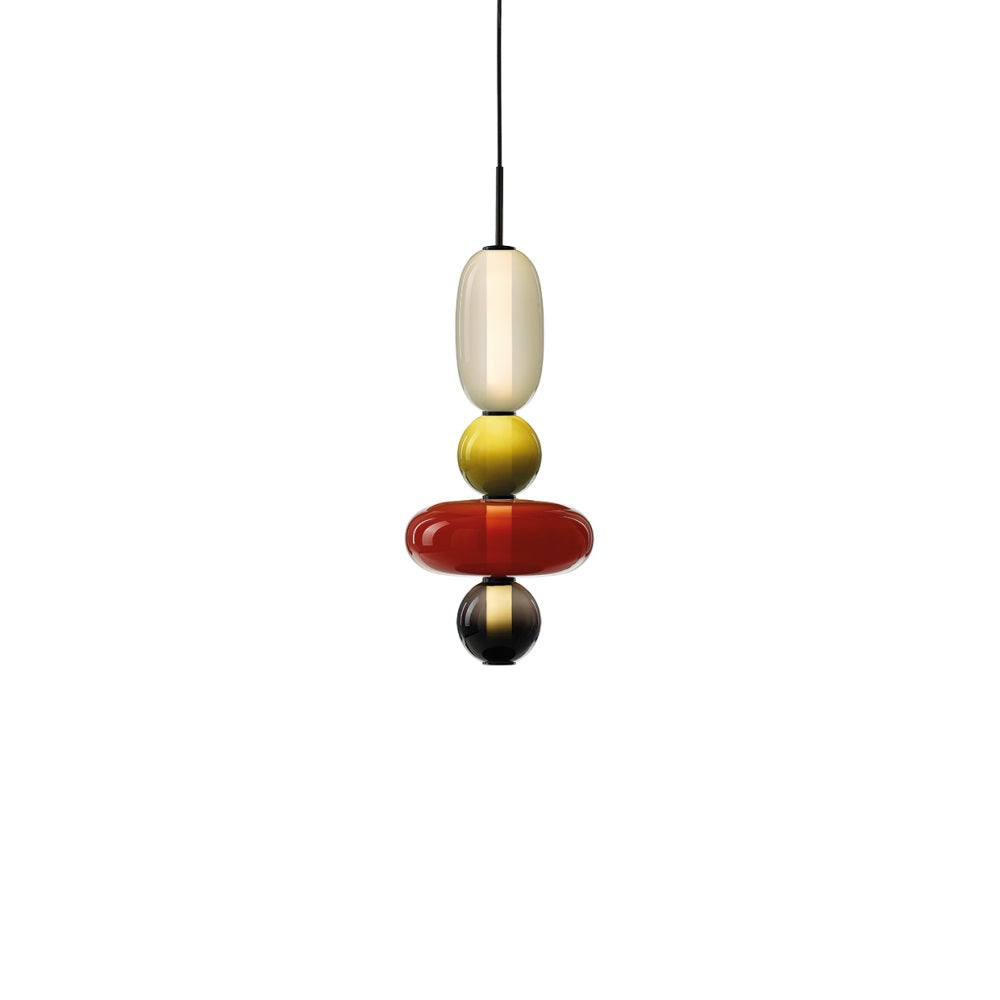 Zodore Premium Art Stained Glass Pendant Lamp - Lamp Copper
