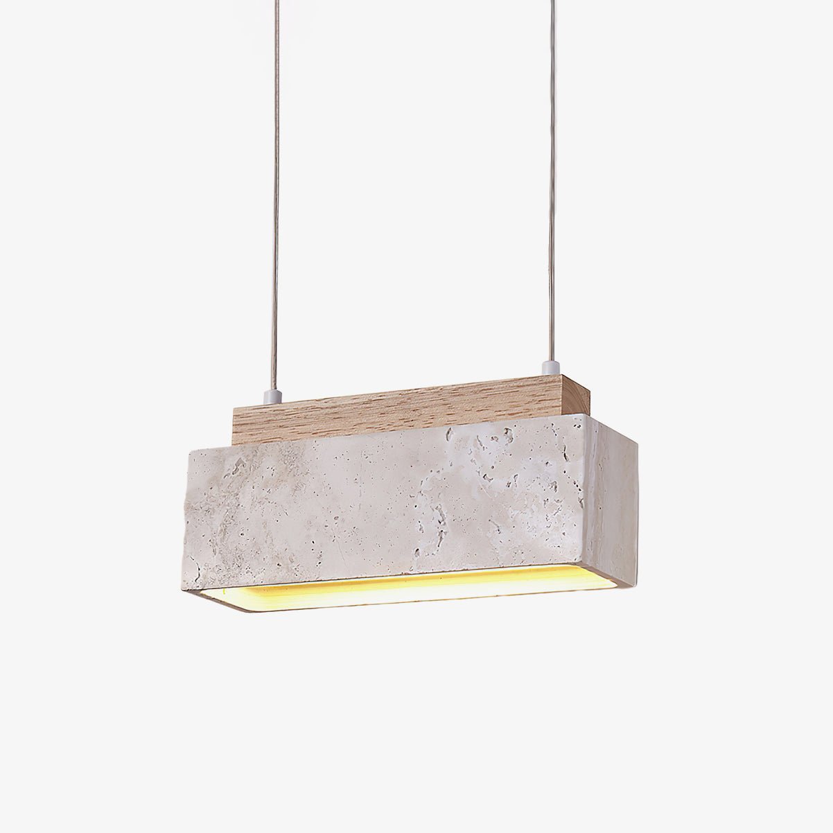 Ciraeila Rectangular Travertine Pendant Light - Letslighting