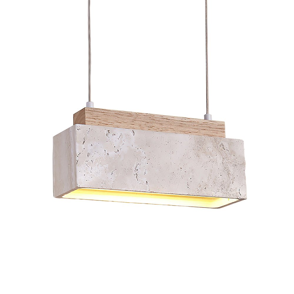 Ciraeila Rectangular Travertine Pendant Light - Letslighting