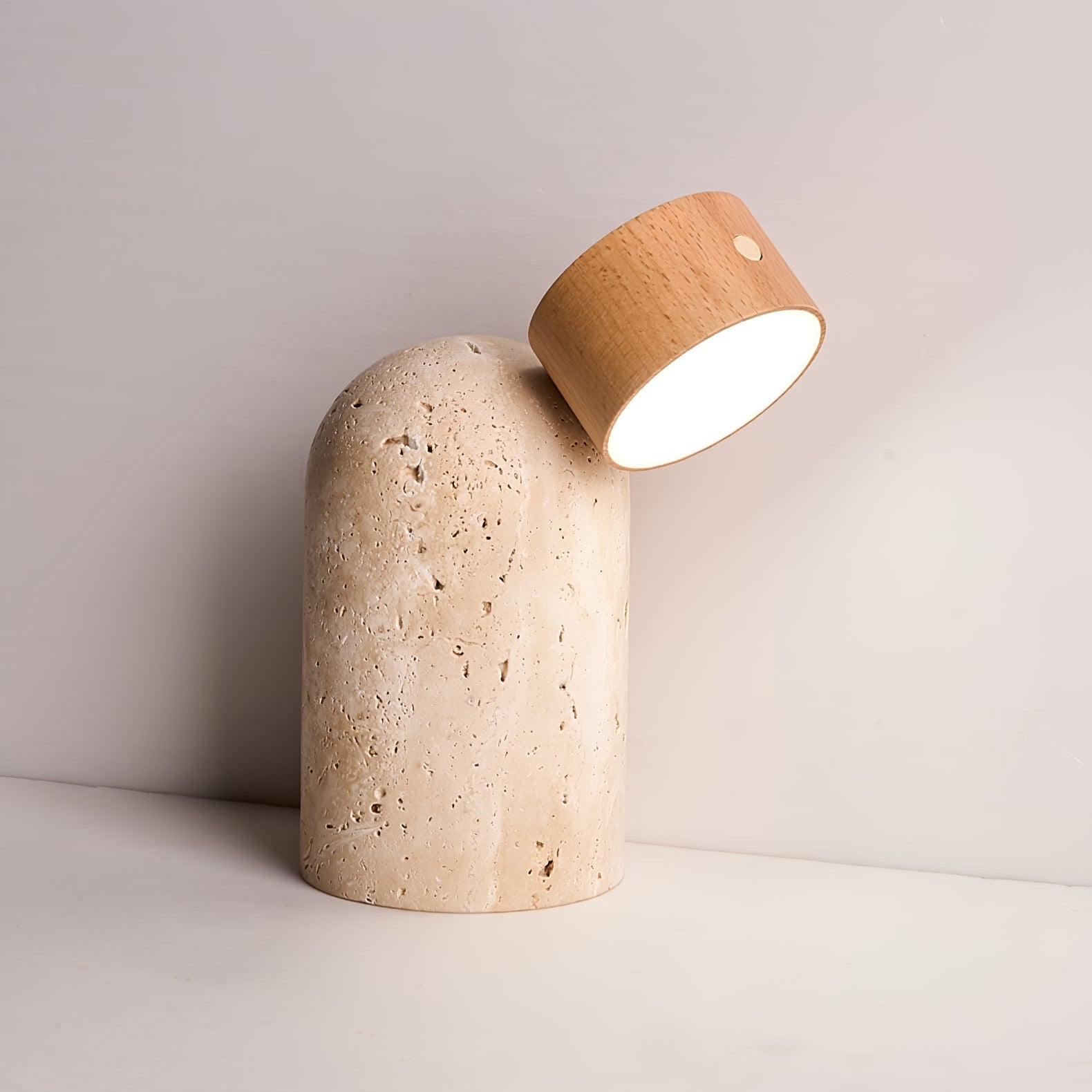 Glimmer Lampe de Table en Pierre Capsule