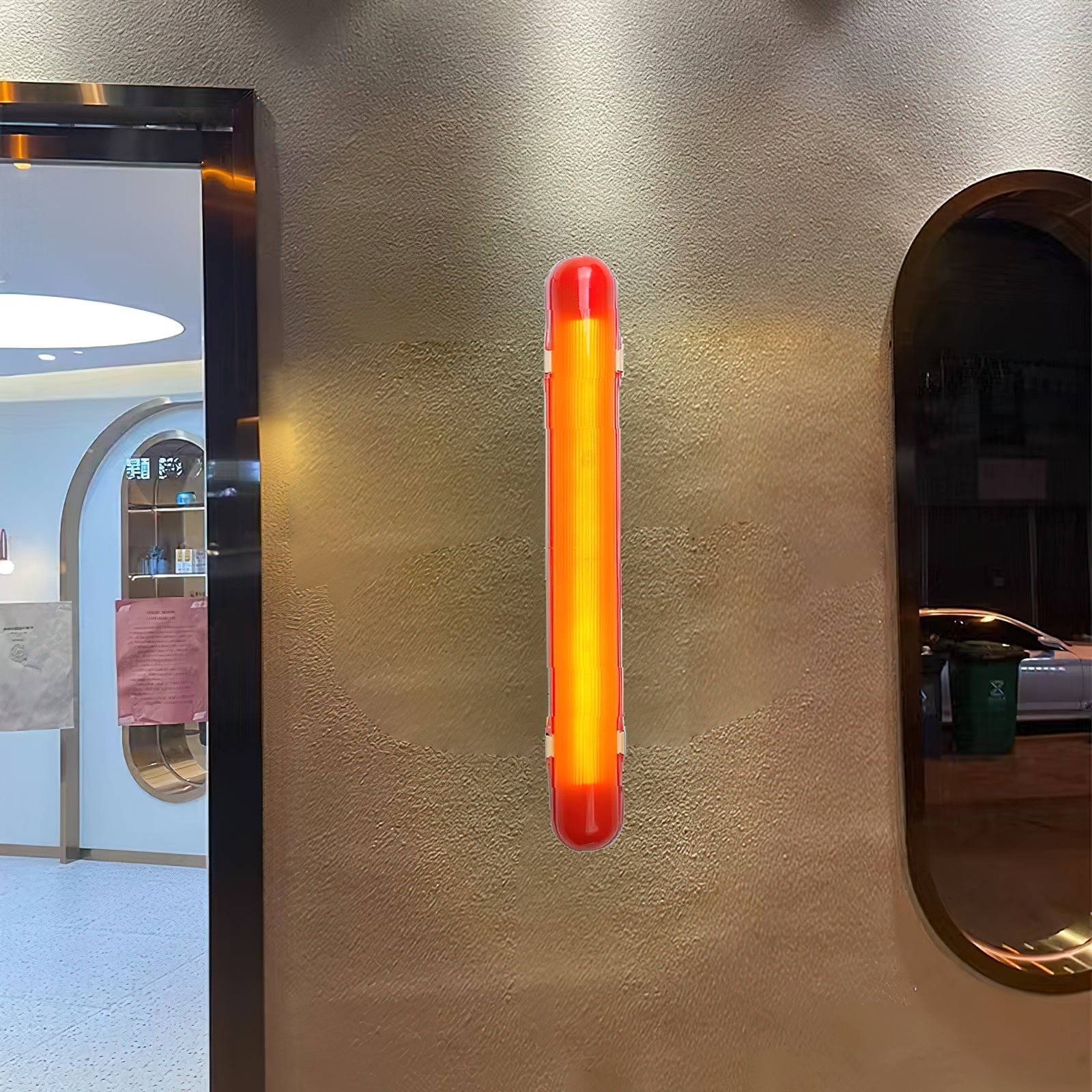 Wavel Joy Modern Minimalist Red Plastic Wall Lamp - Lamp Copper