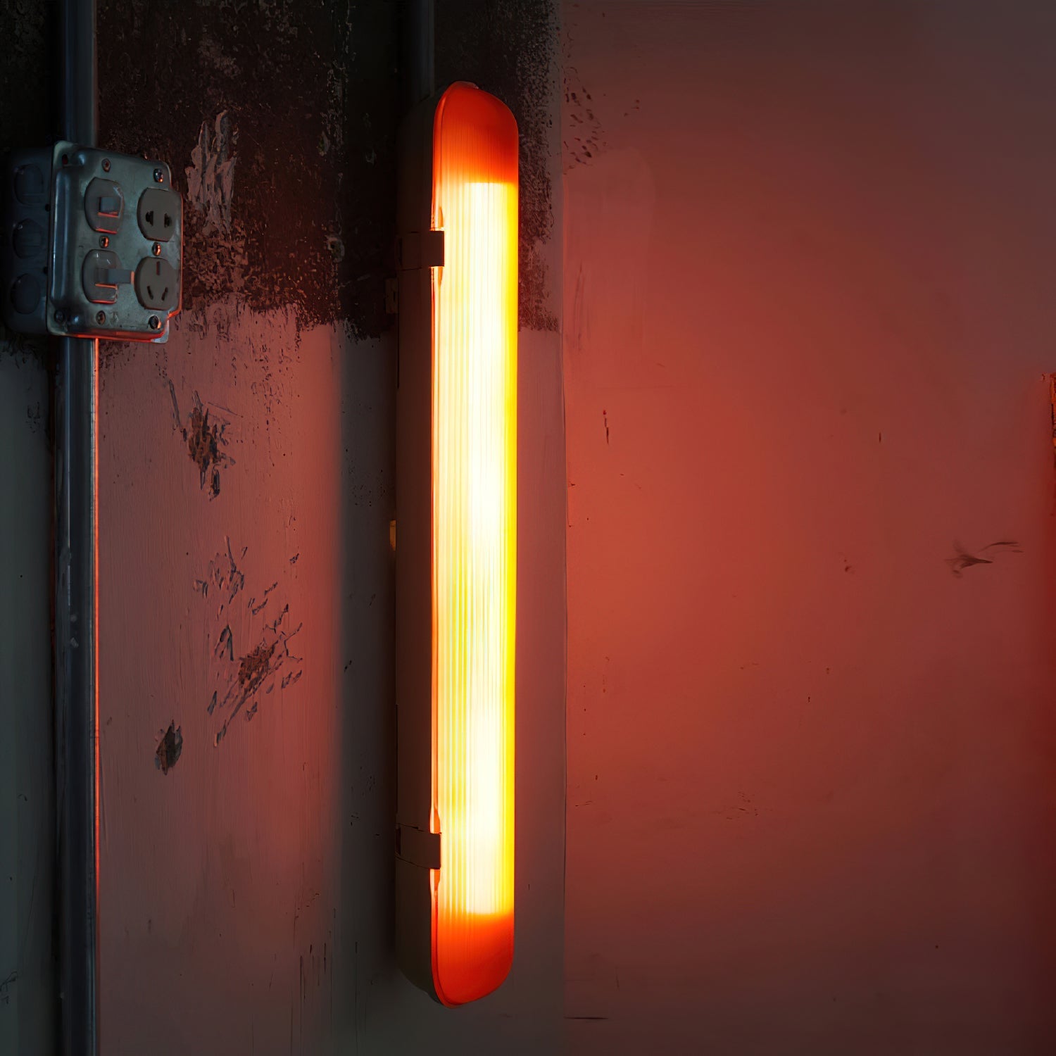 Wavel Joy Modern Minimalist Red Plastic Wall Lamp - Lamp Copper