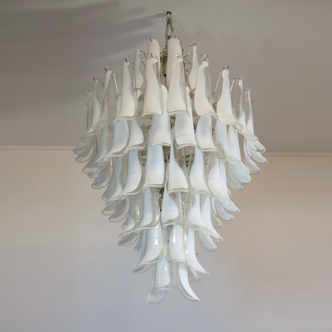 Zinc Postmodern Luxury Petal Glass Metal Chandelier - Lamp Copper