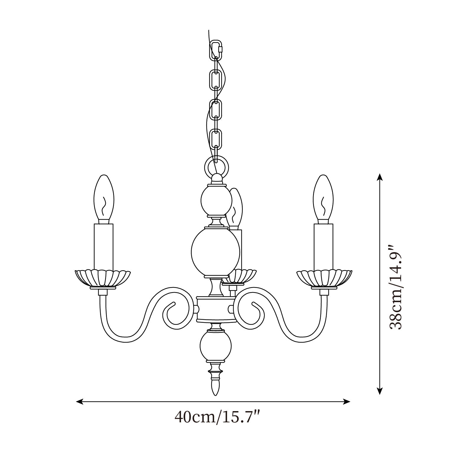 Carlita Chandelier Gold Curved Candle Arms - Letslighting