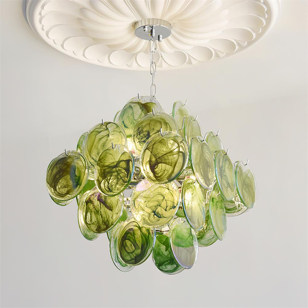 Carmosa Chandelier with Glass Disc Cascade - Letslighting