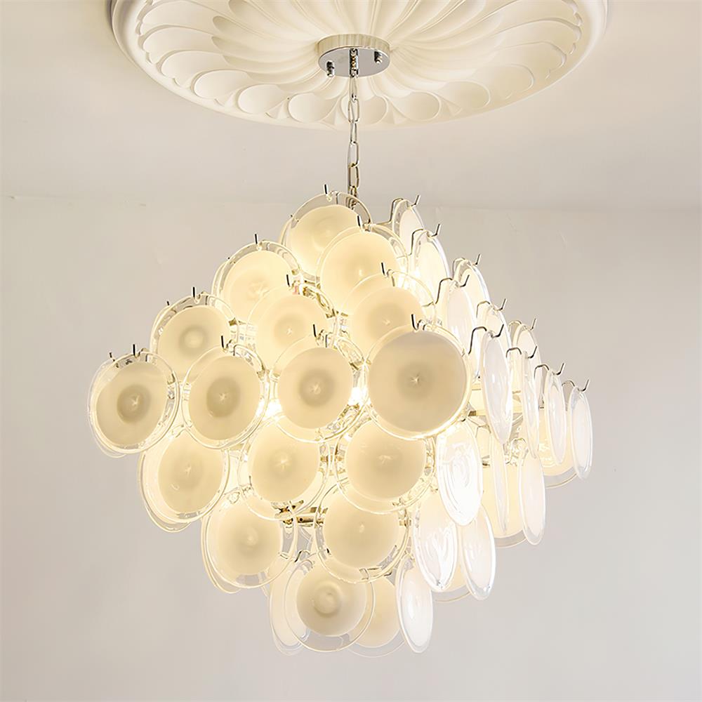 Carmosa Chandelier with Glass Disc Cascade - Letslighting