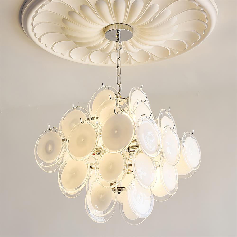 Carmosa Chandelier with Glass Disc Cascade - Letslighting