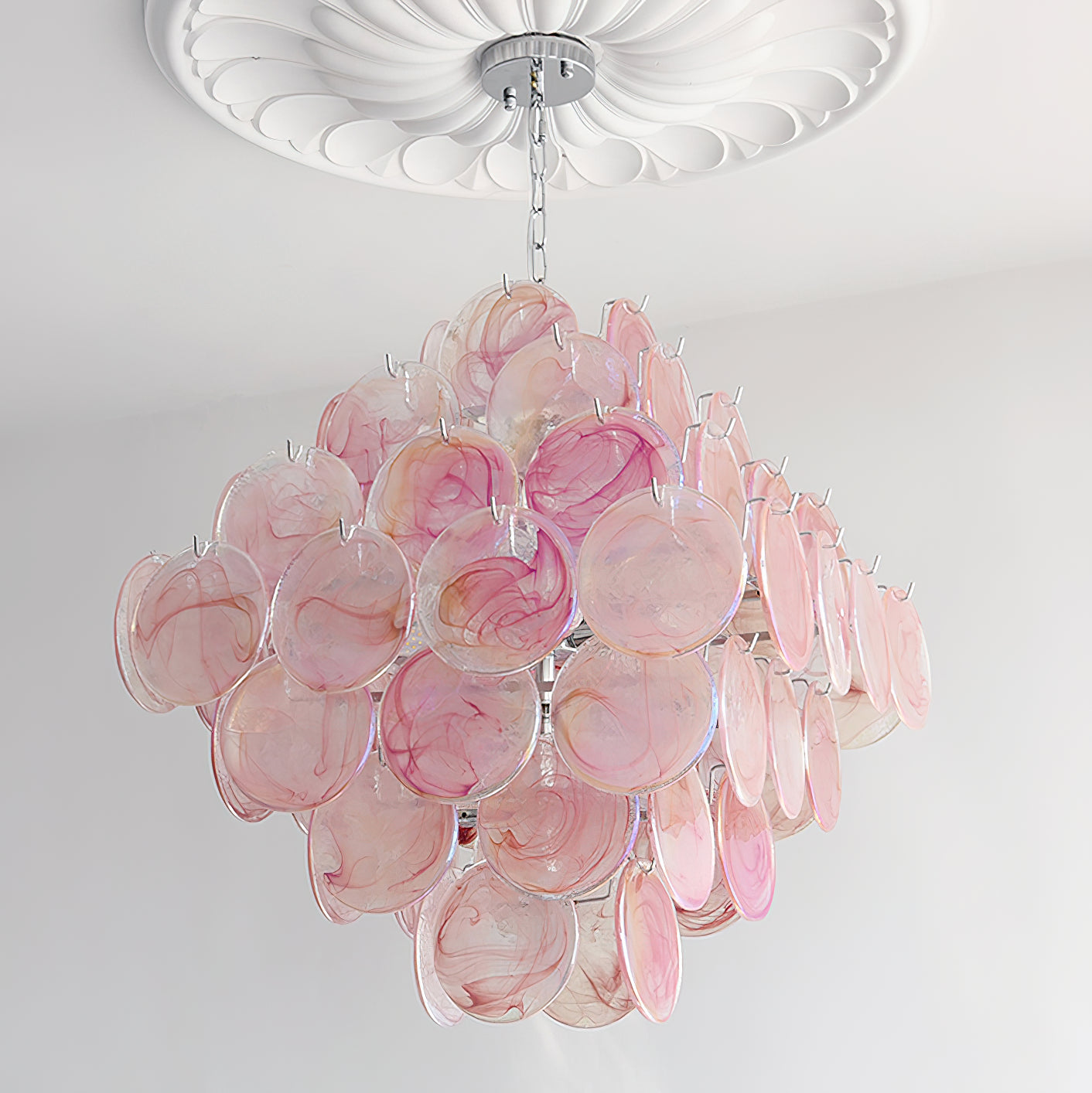 Carmosa Chandelier with Glass Disc Cascade - Letslighting