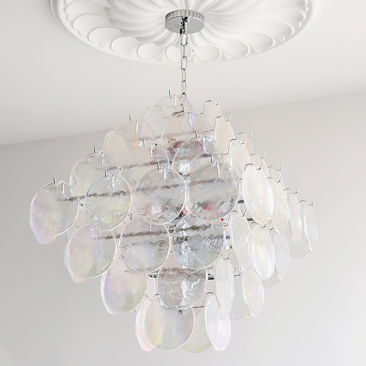 Carmosa Chandelier with Glass Disc Cascade - Letslighting