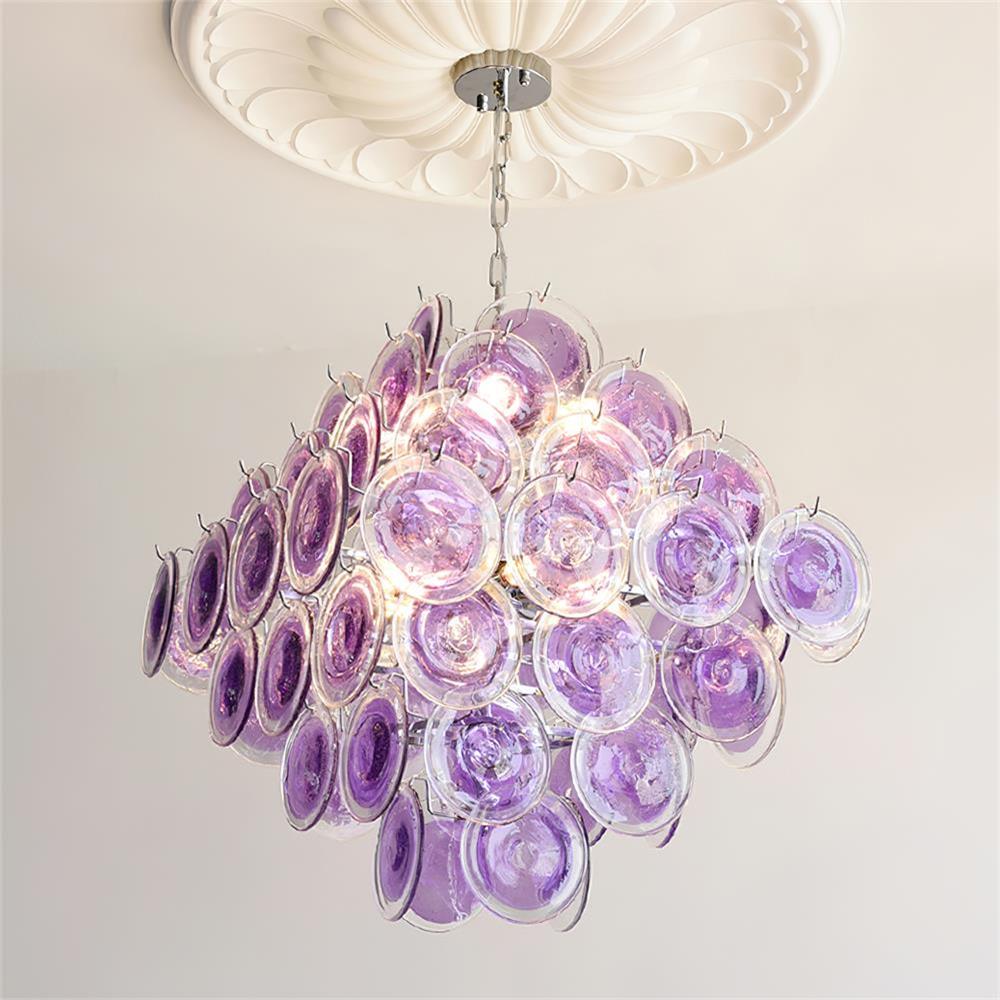Carmosa Chandelier with Glass Disc Cascade - Letslighting