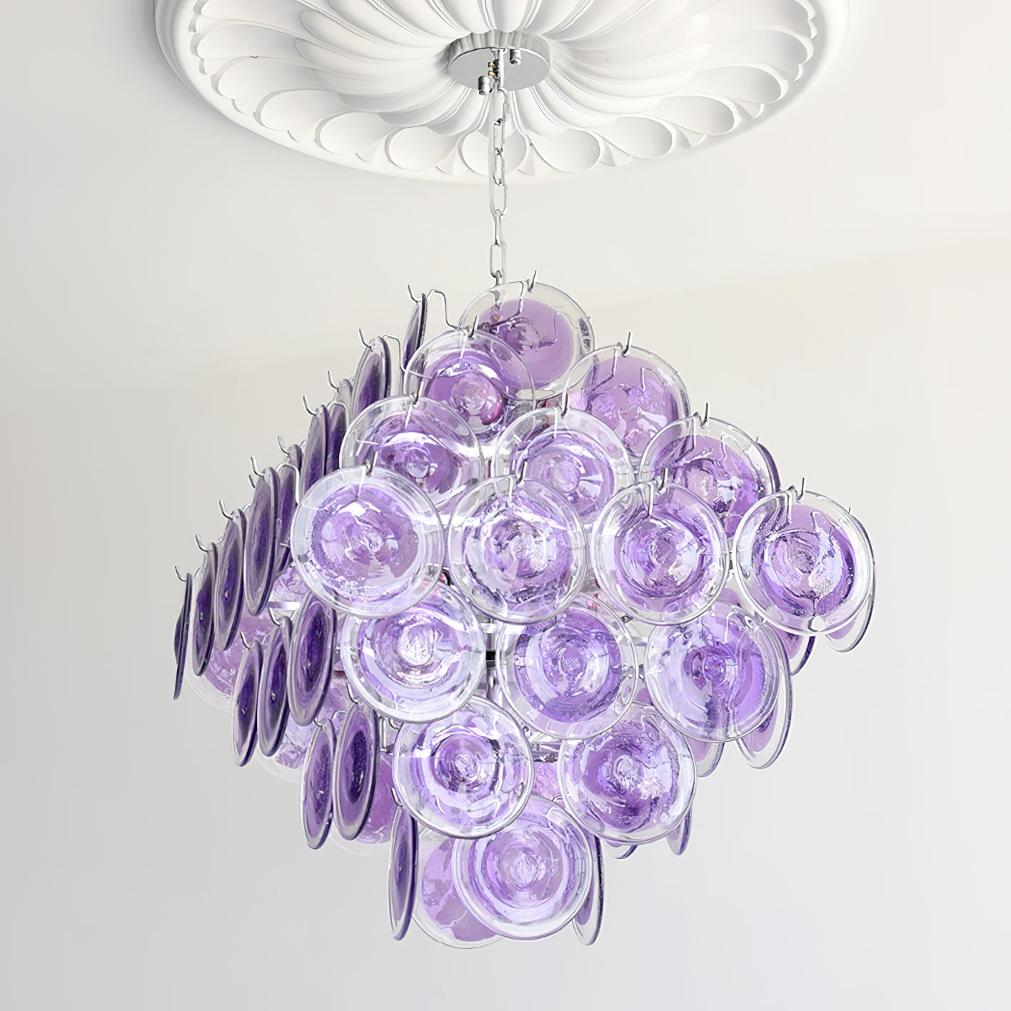 Carmosa Chandelier with Glass Disc Cascade - Letslighting