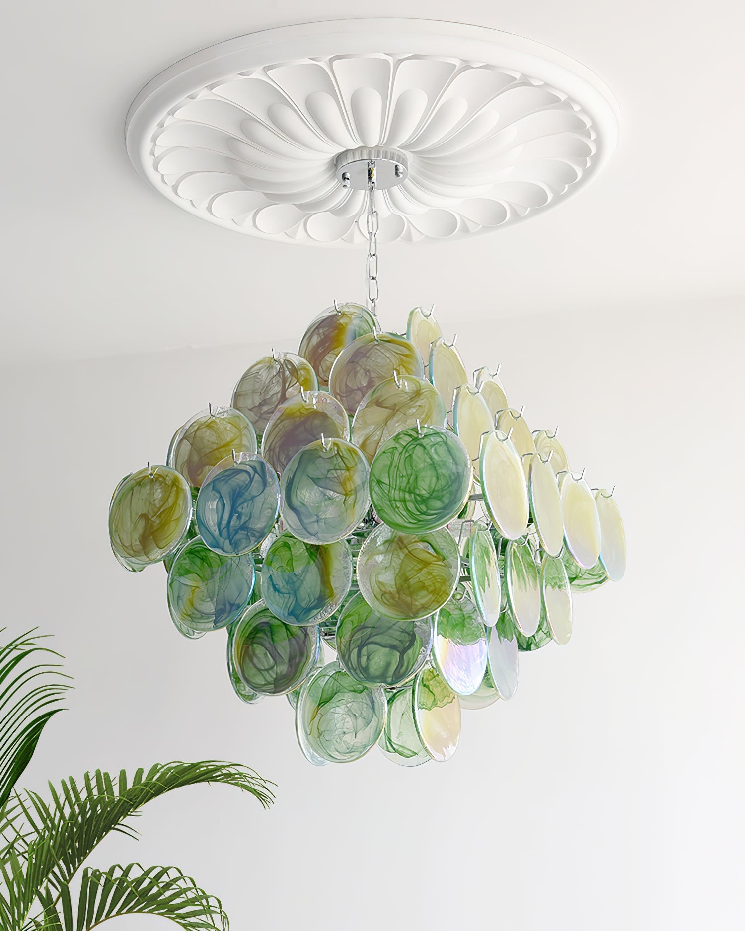 Carmosa Chandelier with Glass Disc Cascade - Letslighting