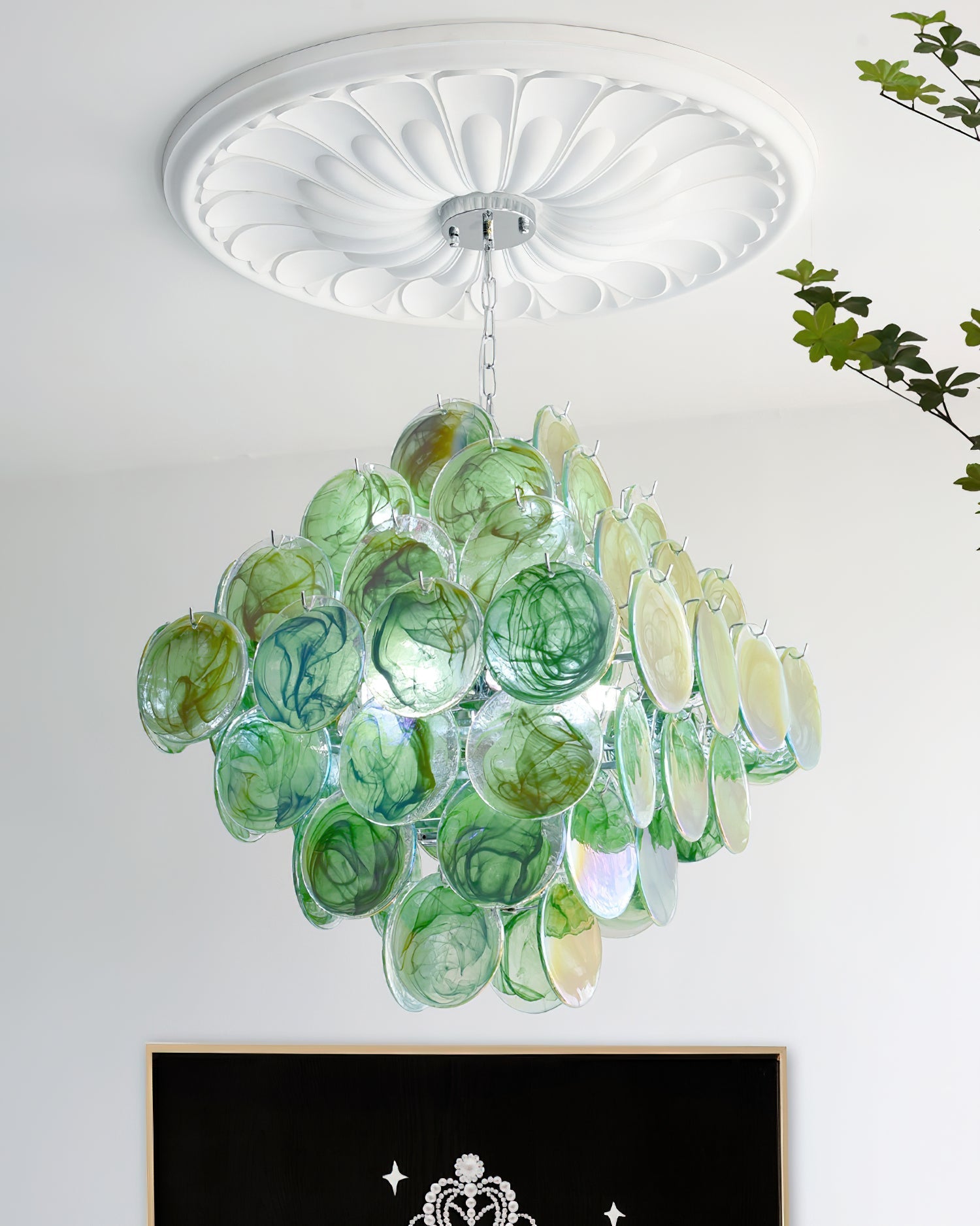 Carmosa Chandelier with Glass Disc Cascade - Letslighting