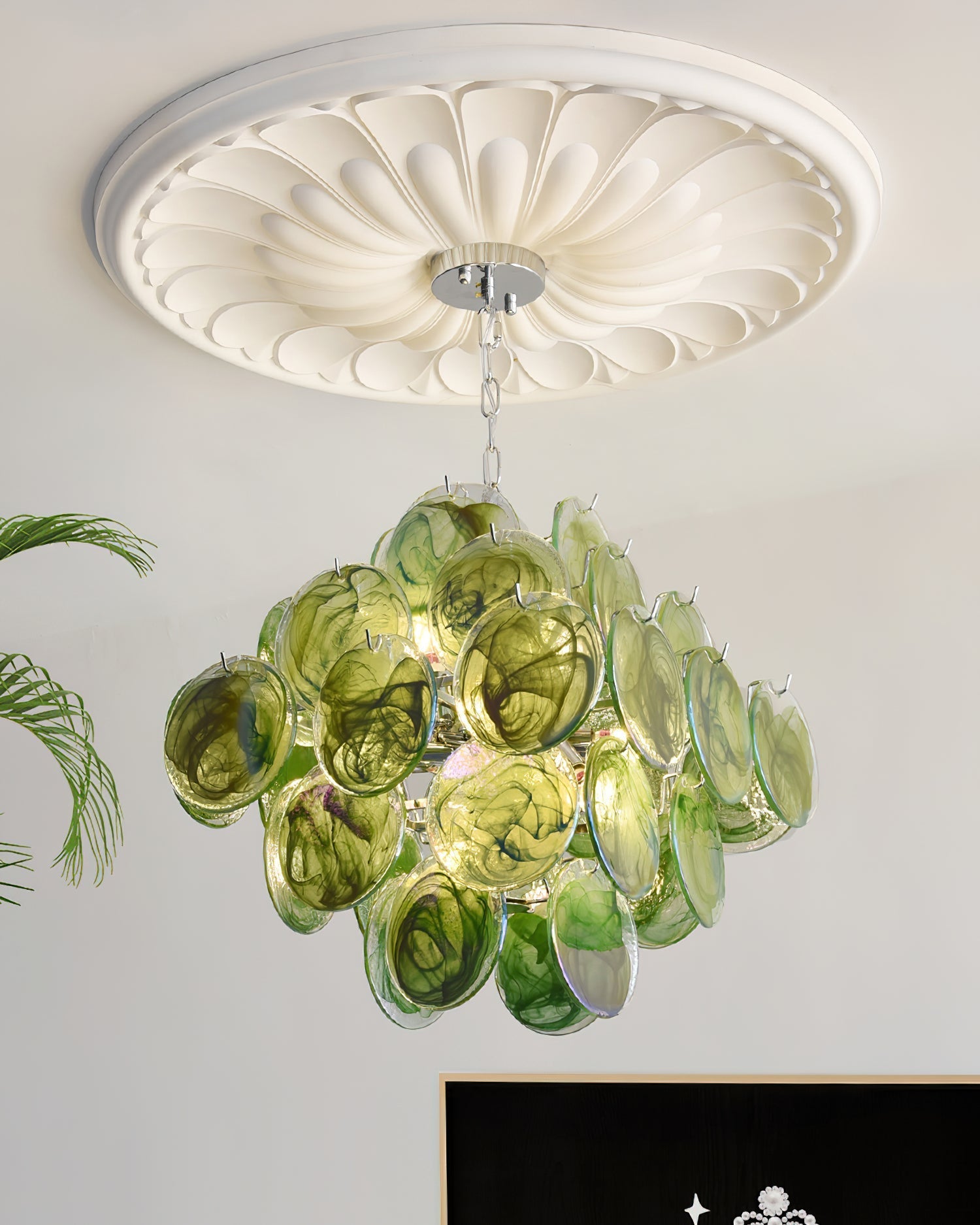 Carmosa Chandelier with Glass Disc Cascade - Letslighting