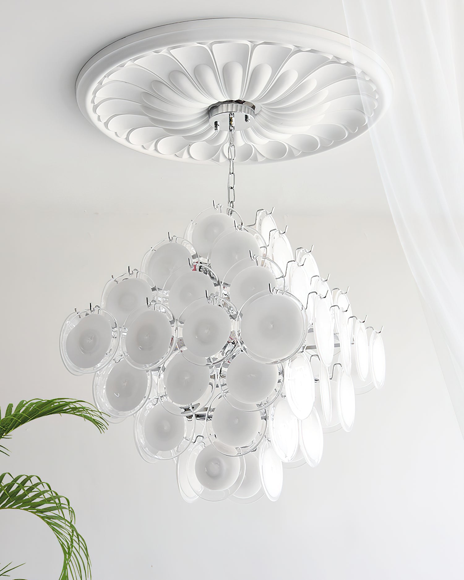 Carmosa Chandelier with Glass Disc Cascade - Letslighting