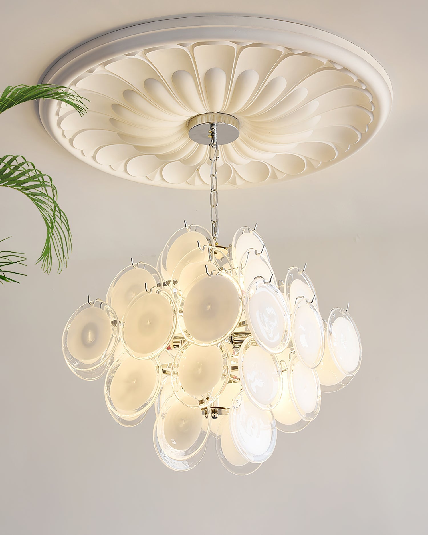 Carmosa Chandelier with Glass Disc Cascade - Letslighting