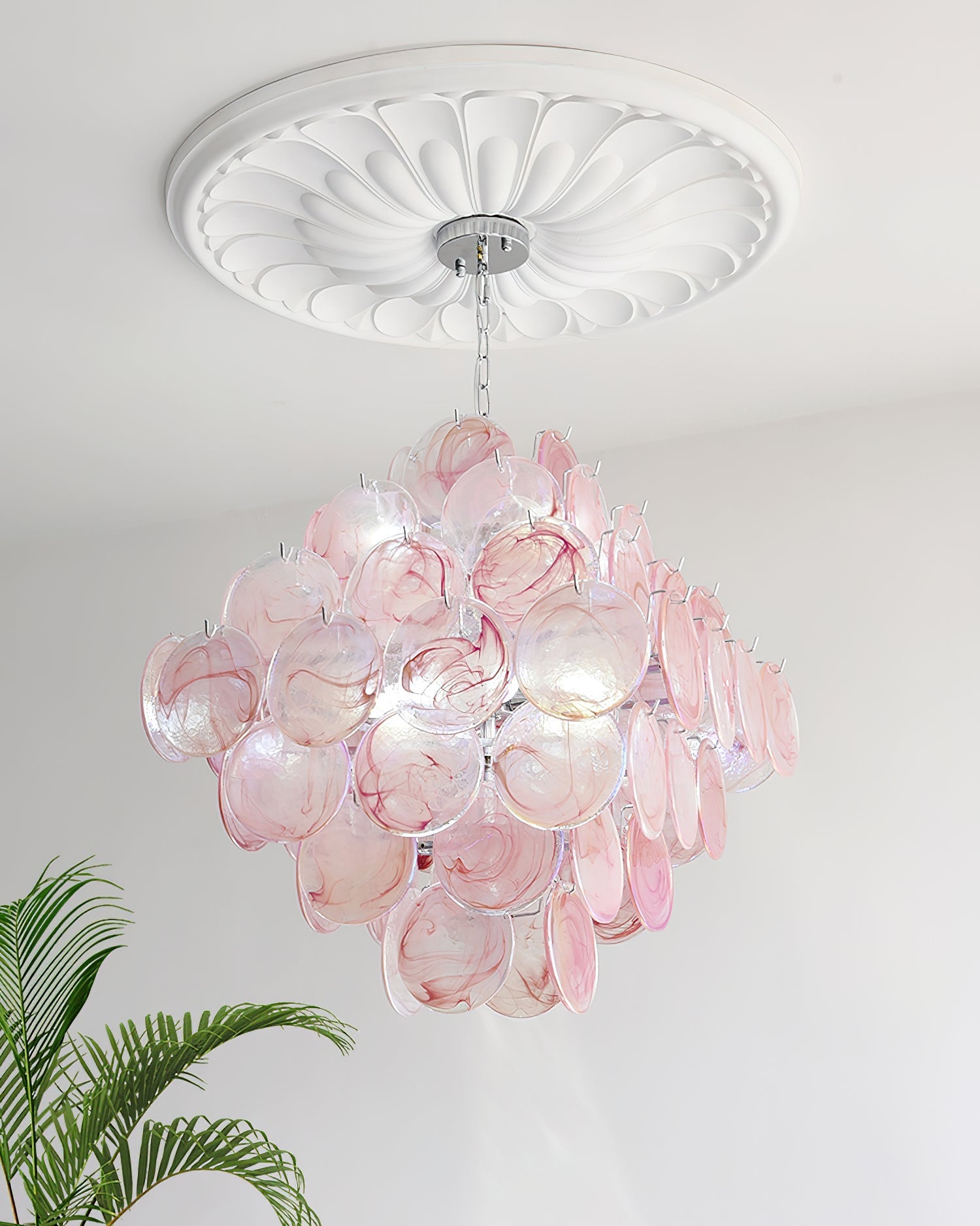 Carmosa Chandelier with Glass Disc Cascade - Letslighting