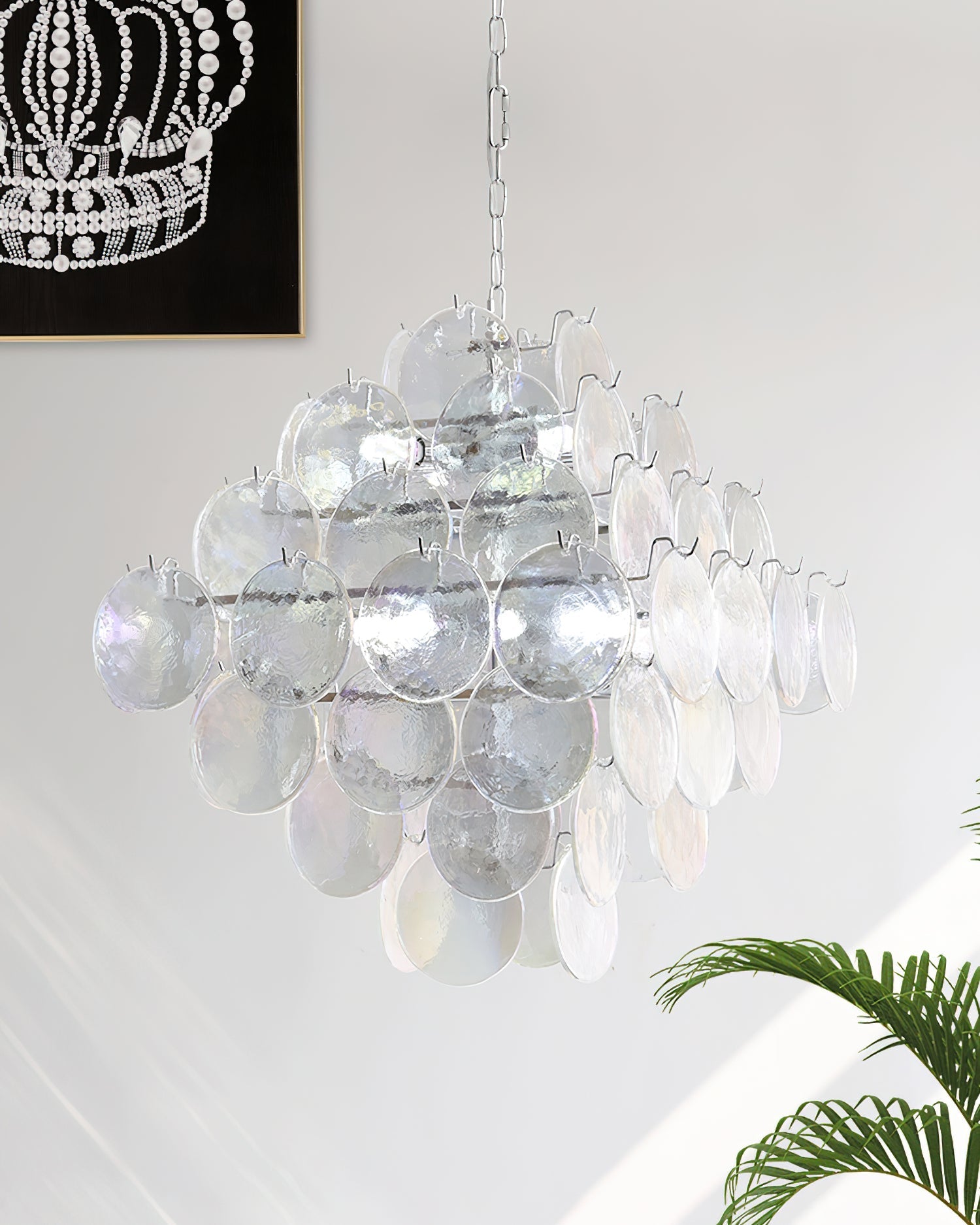 Carmosa Chandelier with Glass Disc Cascade - Letslighting