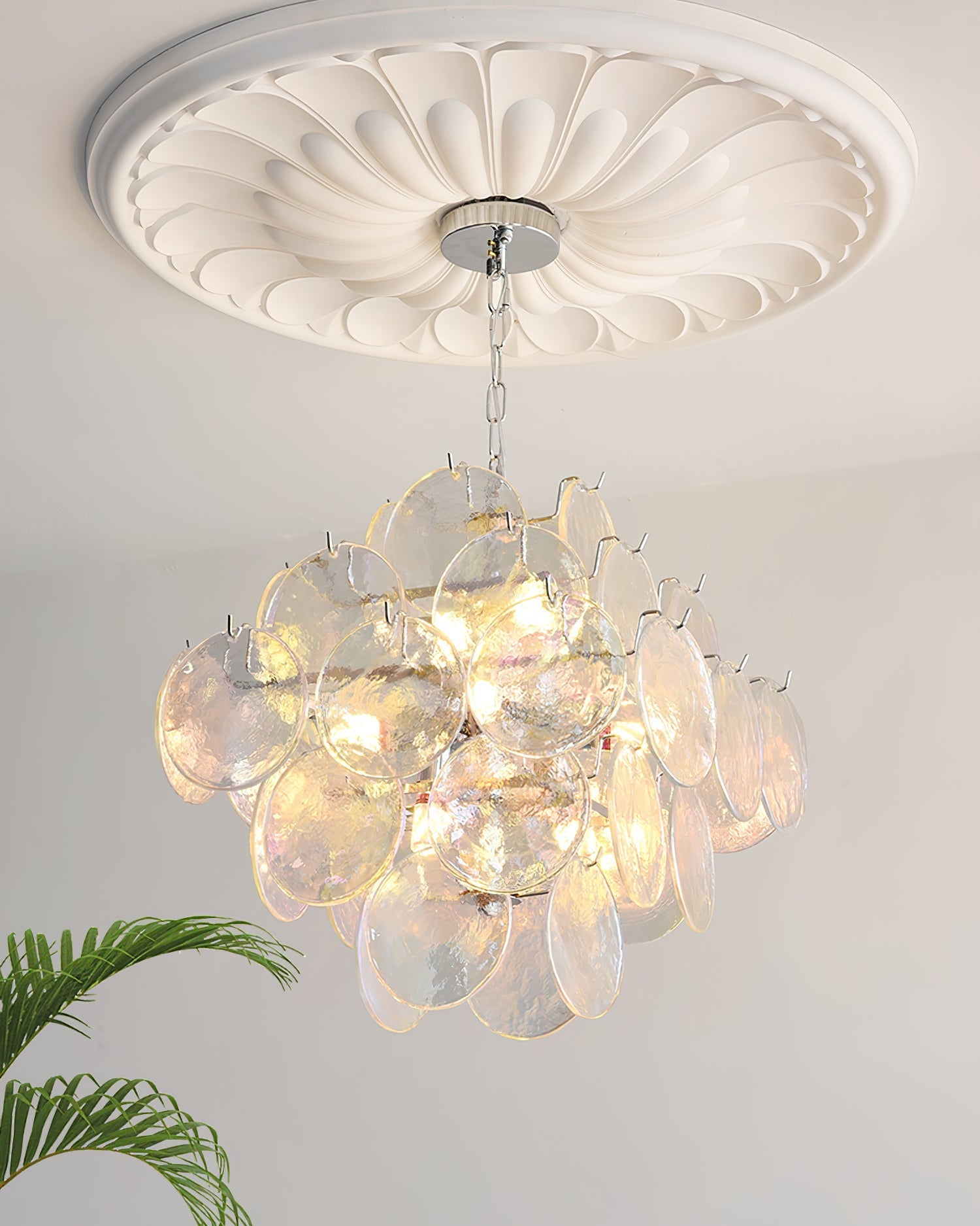 Carmosa Chandelier with Glass Disc Cascade - Letslighting