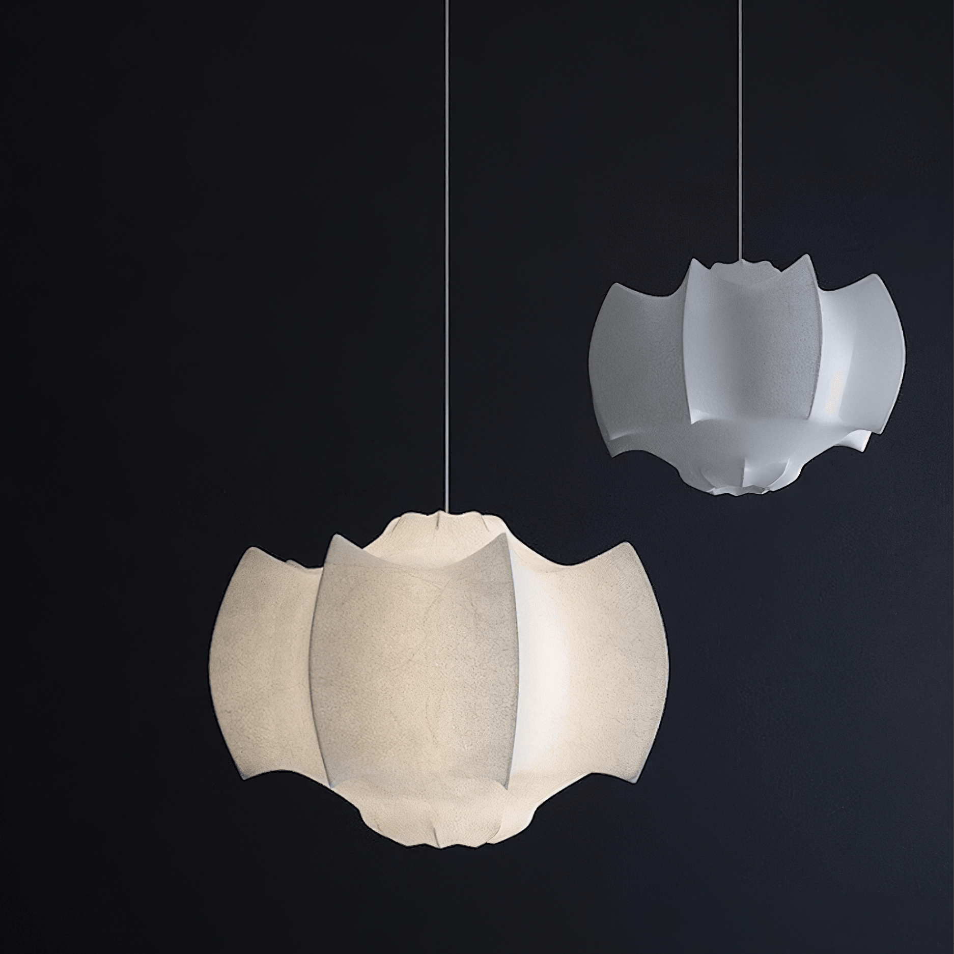 Skapa Pendant Lamp Soft Curved Pleated Shape - Letslighting