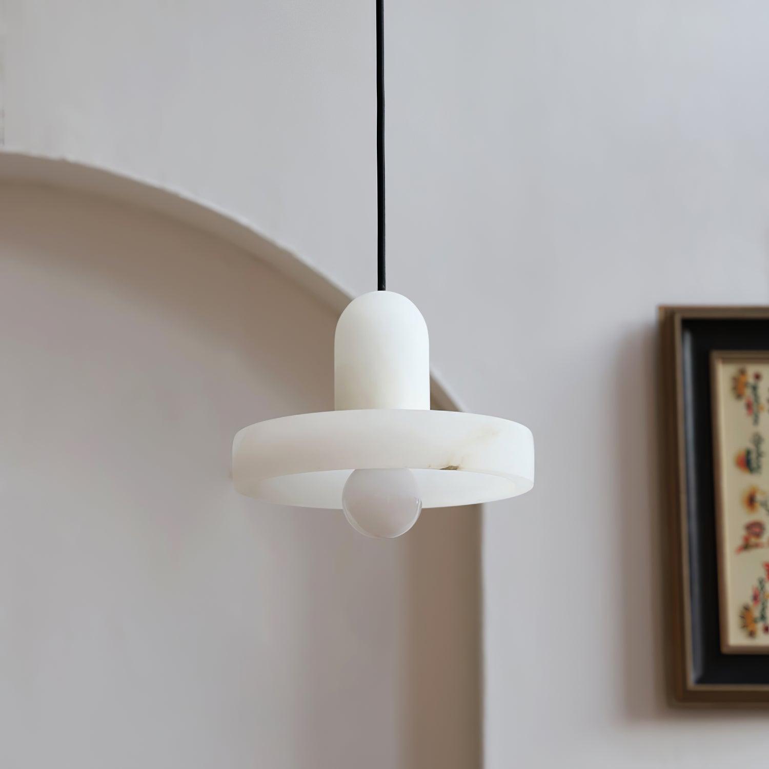 Lyvynos Stacked Alabaster Pendant Light - Blowlighting
