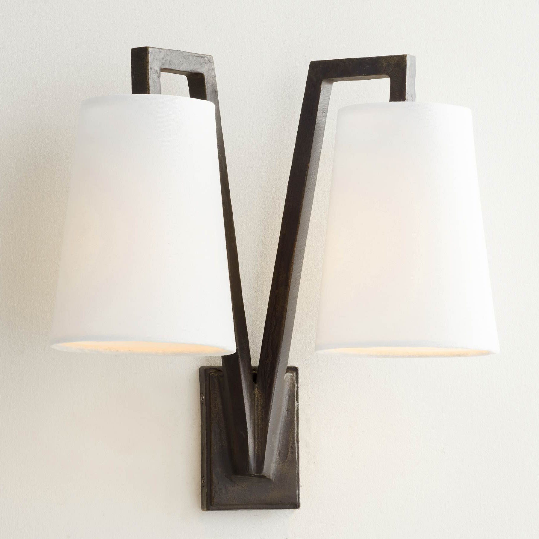 Ivmarel Vintage Industrial Double Brass Fabric Wall Lamp - Lamp Copper