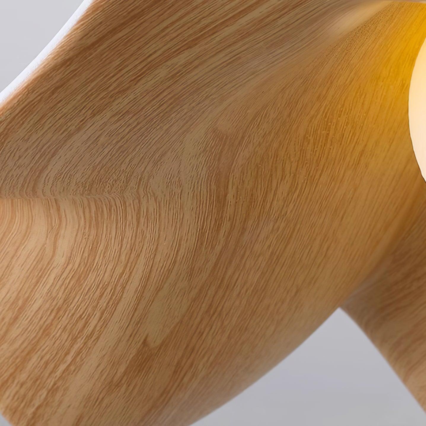 Pendant Lamp Resin Shade in White and Walnut for Living and Dining Room - Letslighting