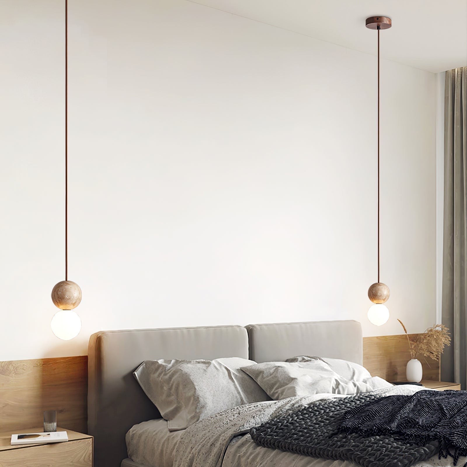 Trio Travertine Pendant Light - Letslighting