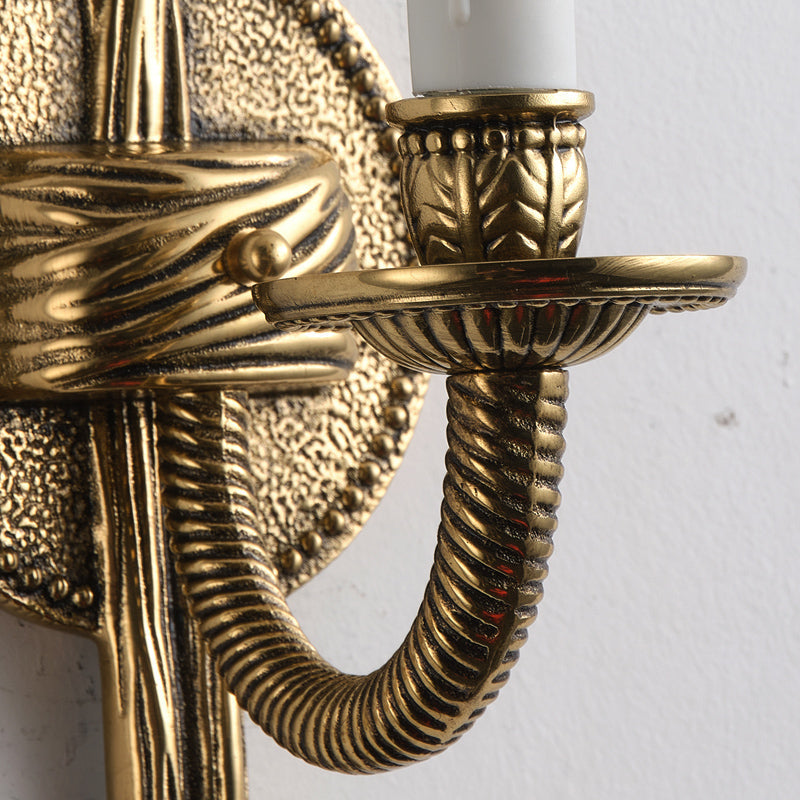 Juno Vintage Industrial Brass Metal Sconce Wall Lamp - Lamp Copper